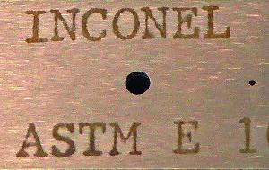 Penetrameter  ASTM E 1025 Stainless Steel, #5