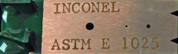 Penetrameter  ASTM E 1025 Stainless Steel, #5