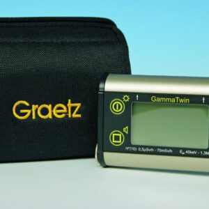 Graetz Dose & Doserate meter type GammaTwin, incl.  
2x AAA 1.5V batteries, Nylon bag